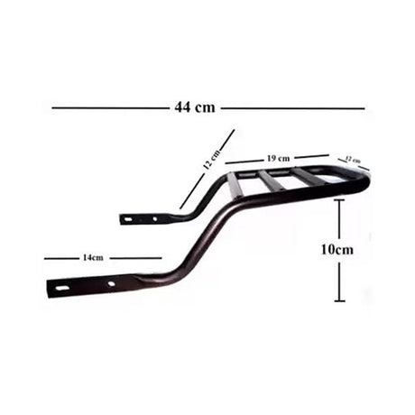 Himalayan Carrier for Royal Enfield Standard, Electra and Classic 350, 500 CC (Black)