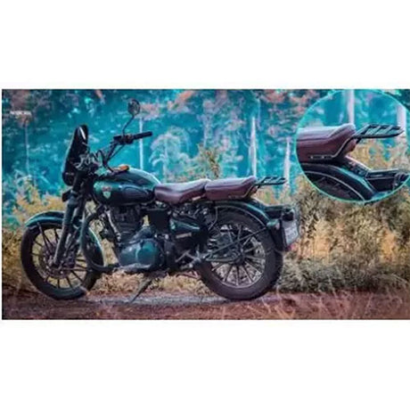 Himalayan Carrier for Royal Enfield Standard, Electra and Classic 350, 500 CC (Black)