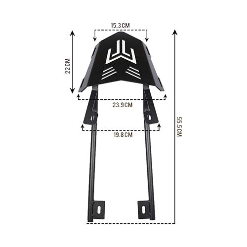 Yamaha MT-15 Metal Bike Back Rack Heavy Seat Extender (Black) | TOPRACK