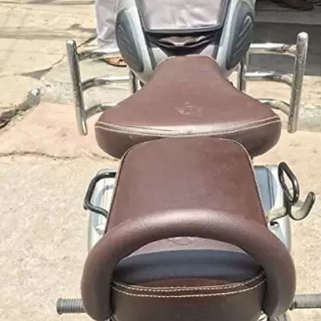 Stylish Seat Backrest Bar For Royal Enfield Classic, Electra, Standard 350 & 500 CC (Brown)